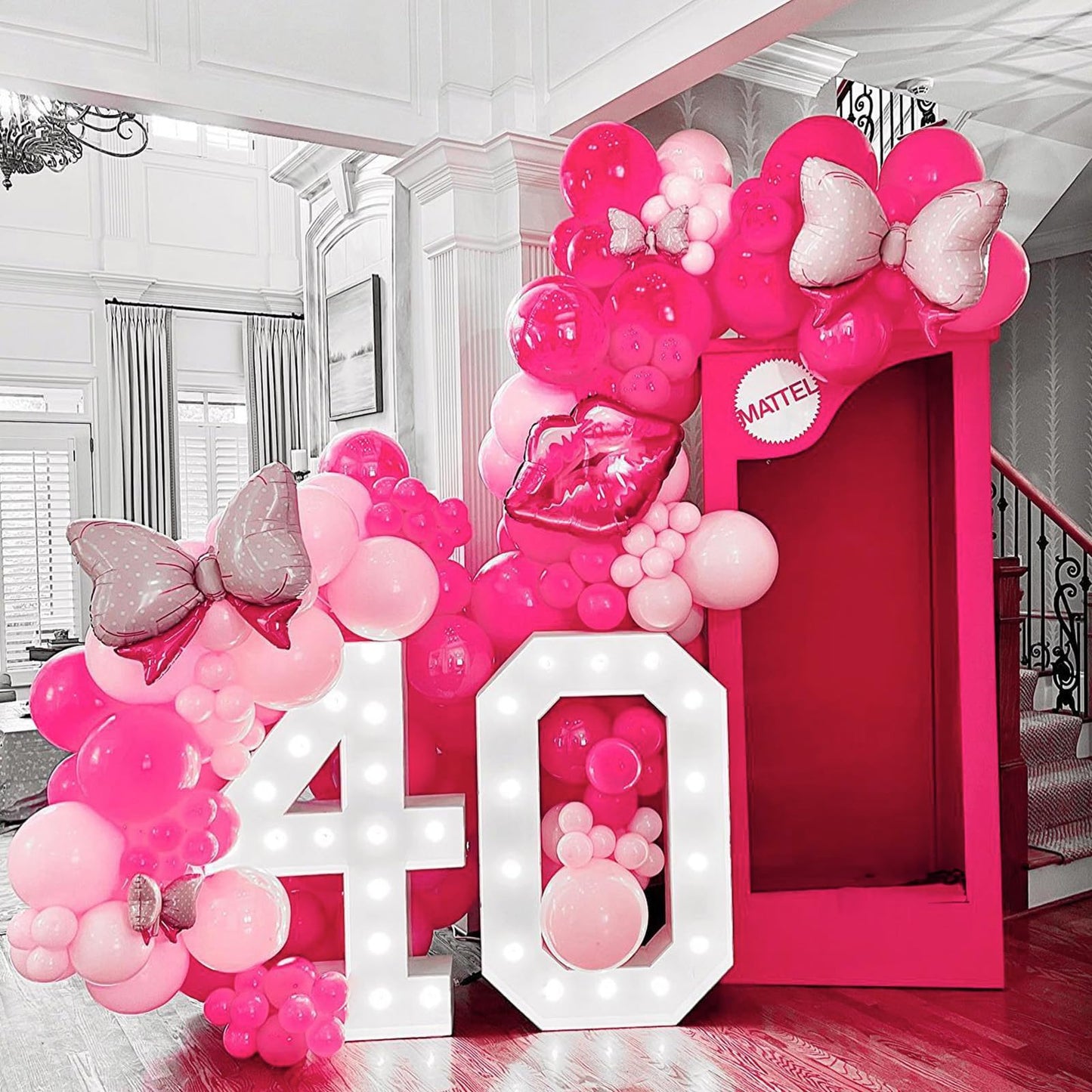 Dusty Pink Balloon Garland Double Stuffed Blush Pink Balloons Baby Pink Latex Balloon Arch Kit Dusty Rose Pastel Pink Party Balloons for Girl Boho Wedding Baby Bridal Shower Birthday Party Decorations