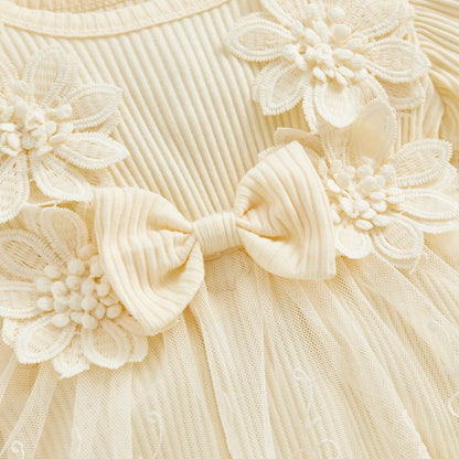 MERSARIPHY Newborn Baby Girl Boho Outfits Infant Lace Tulle Ruffle Bubble Romper Dress Jumpsuit Bodysuit Photoshoot Clothes