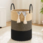 Laundry Basket,Woven Cotton Rope Laundry Hamper,60L for Decor Storage of Dirty Clothes,Toys and Blankets in Bathroom,Baby Room and Living Room