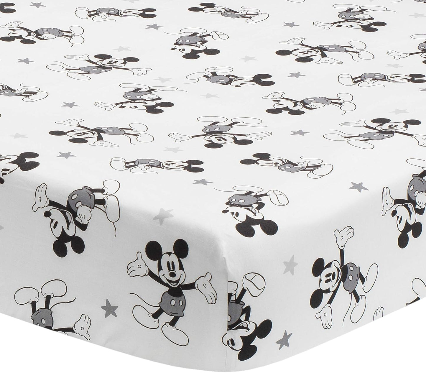 Lambs & Ivy Disney Baby Magical Mickey Mouse 3-Piece Crib Bedding Set - Gray