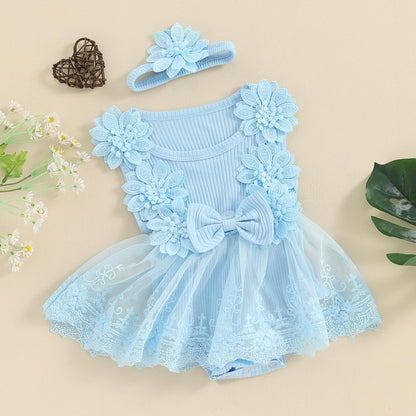MERSARIPHY Newborn Baby Girl Boho Outfits Infant Lace Tulle Ruffle Bubble Romper Dress Jumpsuit Bodysuit Photoshoot Clothes