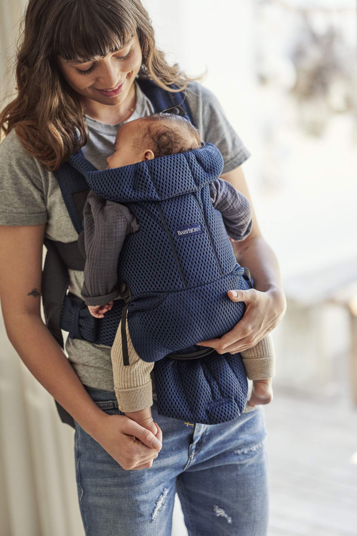 BabyBjörn Baby Carrier Free, 3D Mesh, Dusty Pink