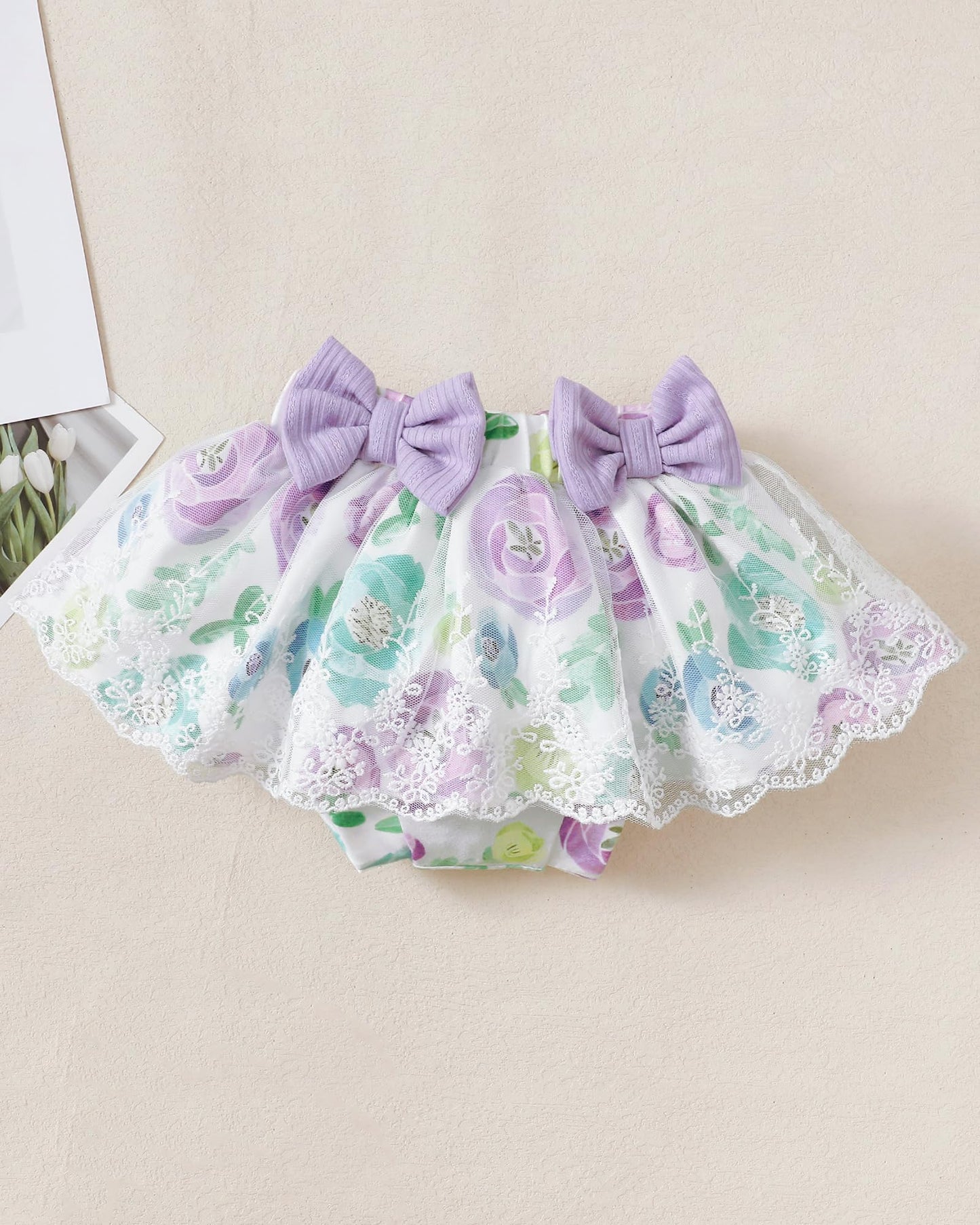 Mioglrie Preemie Clothes Girl Newborn Girl Outfits Infant Baby Girl Clothes Summer Romper Dress Shorts Set