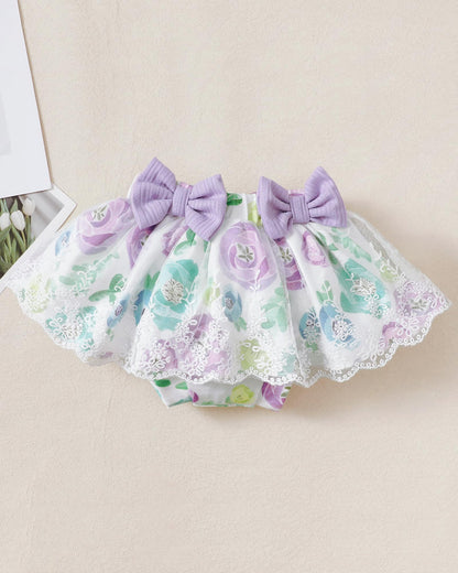 Mioglrie Preemie Clothes Girl Newborn Girl Outfits Infant Baby Girl Clothes Summer Romper Dress Shorts Set