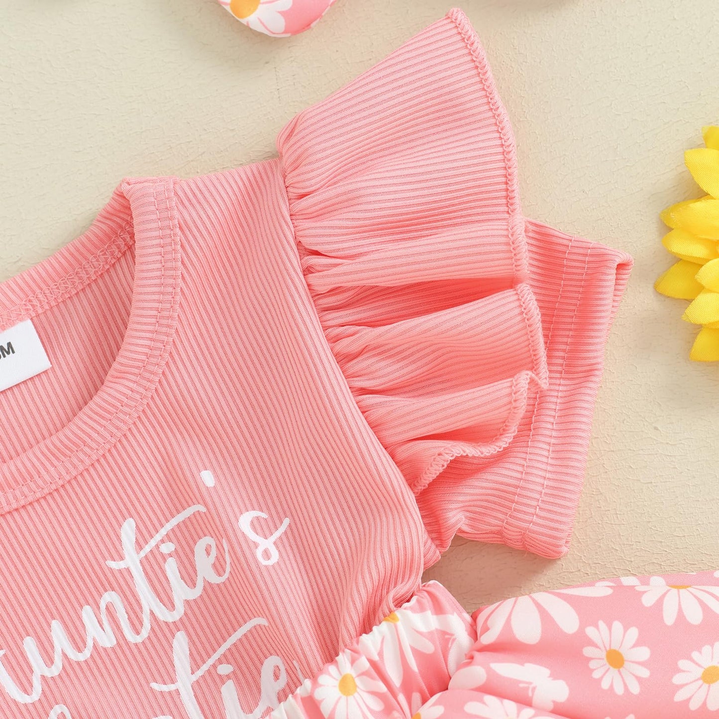Baby Girls Daisy Romper Bowknot Bodysuit+Headband Short Sleeve Playsuits Floral Jumpsuit Infant Summer Clothes