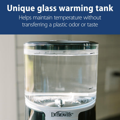 Dr. Brown's Insta-Prep Warm Water Dispenser to Instantly Prepare Baby’s Formula Bottle,Large Capacity Glass Tank with 3 Temperature Settings,Black