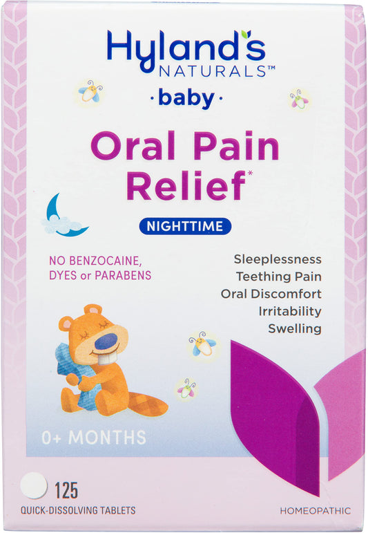 Hyland's Baby Daytime Soothing Tablets with Chamomilla, Natural Relief of Oral Discomfort, Irritability, and Swelling, (Pack of 1, 125 Count Total)
