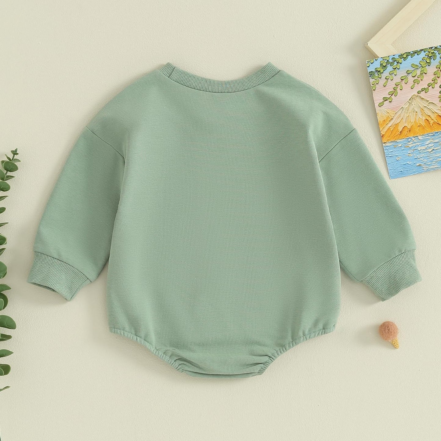 VISGOGO Newborn Infant Baby Boy Girls Oversized Romper Little Dude Sweater Onesie Coming Home Outfit Neutral Clothes