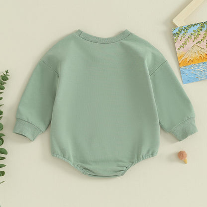 VISGOGO Newborn Infant Baby Boy Girls Oversized Romper Little Dude Sweater Onesie Coming Home Outfit Neutral Clothes