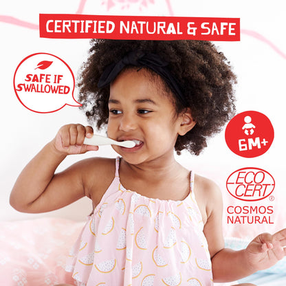 Jack N' Jill Natural Baby Toothpaste - Fluoride Free Training Toothpaste for Babies 6 Months and Up, Safe to Swallow, 40% Xylitol, BPA Free - 1.76 oz (Variety Pack of 3)