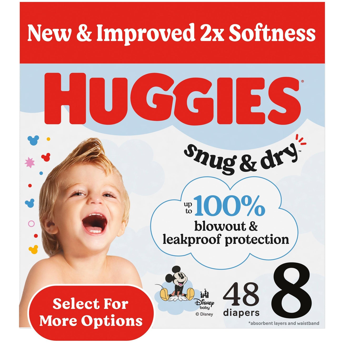 Huggies Size 1 Diapers, Snug & Dry Newborn Diapers, Size 1 (8-14 lbs), 38 Count, Packaging May Vary
