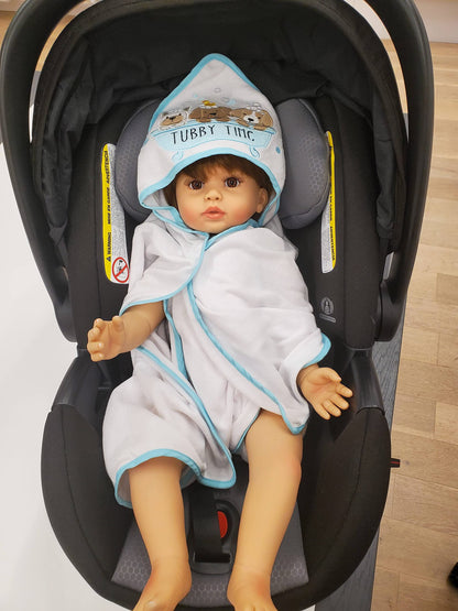 Baby Hooded Towel and Washcloth Set for Infants, Boys and Girls 6-12 Months (Mommy's Mermaid)