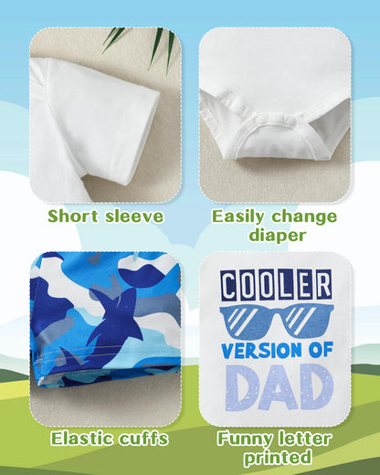 NZRVAWS Newborn Baby Boy Clothes Letter Printed Romper Shorts Summer Infant Outfits Camo Clothing Set 0 3 6 9 12 Months