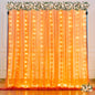 White Tulle Backdrop Curtain with Lights String for Parites 10×8ft Sheer Backdrop Curtains White Curtain Backdrop for Wedding Baby Shower Birthday Party Photo Shoot Decorations(2 Panels 10ft×8ft)