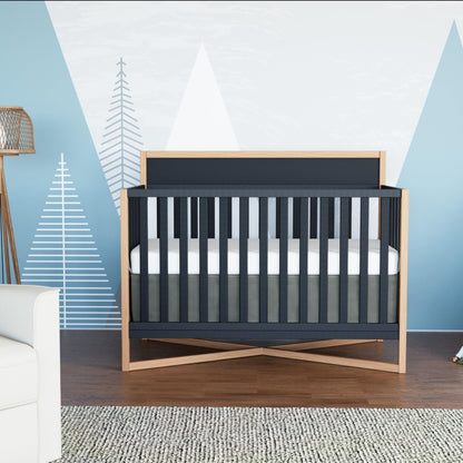 Dream On Me Owen 5-in-1 Convertible Crib in White Oak, Greenguard Gold & JPMA Certified Baby Crib, Converts from Crib to Toddler Bed, Day Bed, Kids Sofa & Full Size Bed