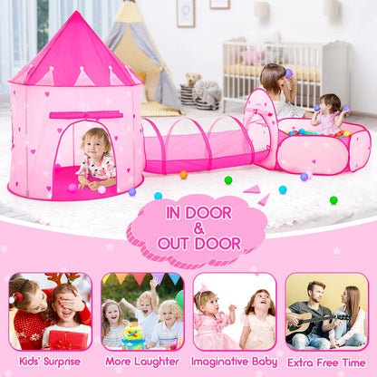 Sumbababy Kids Tent with Crawl Tunnel: Ball Pit Tent for Toddlers - Ball Pit Tunnels for Young Children - Pop Up Baby and Toddler Tent for Indoor & Outdoor