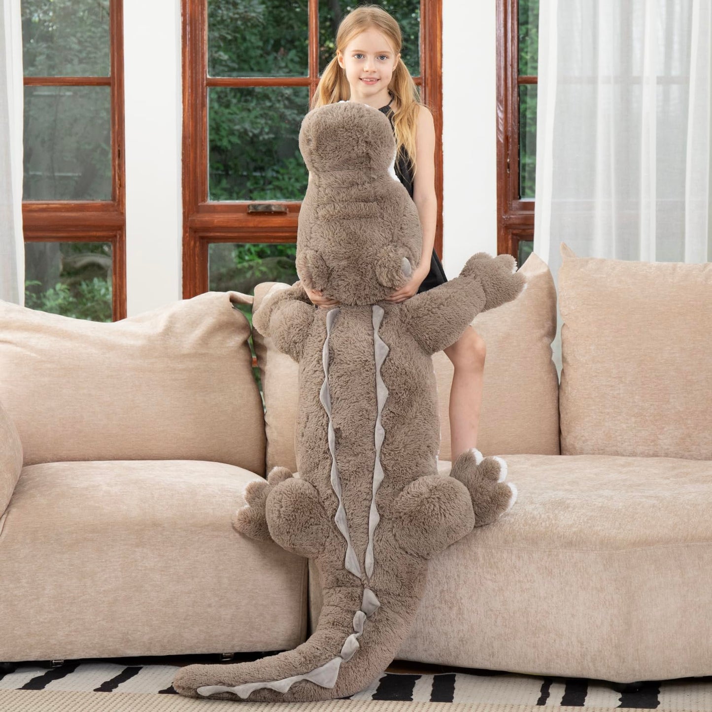 MorisMos Giant Alligator Stuffed Animal, 67inch Soft Large Alligator Plush Toy, Big Stuffed Crocodile Gifts for Kids Boys Girls