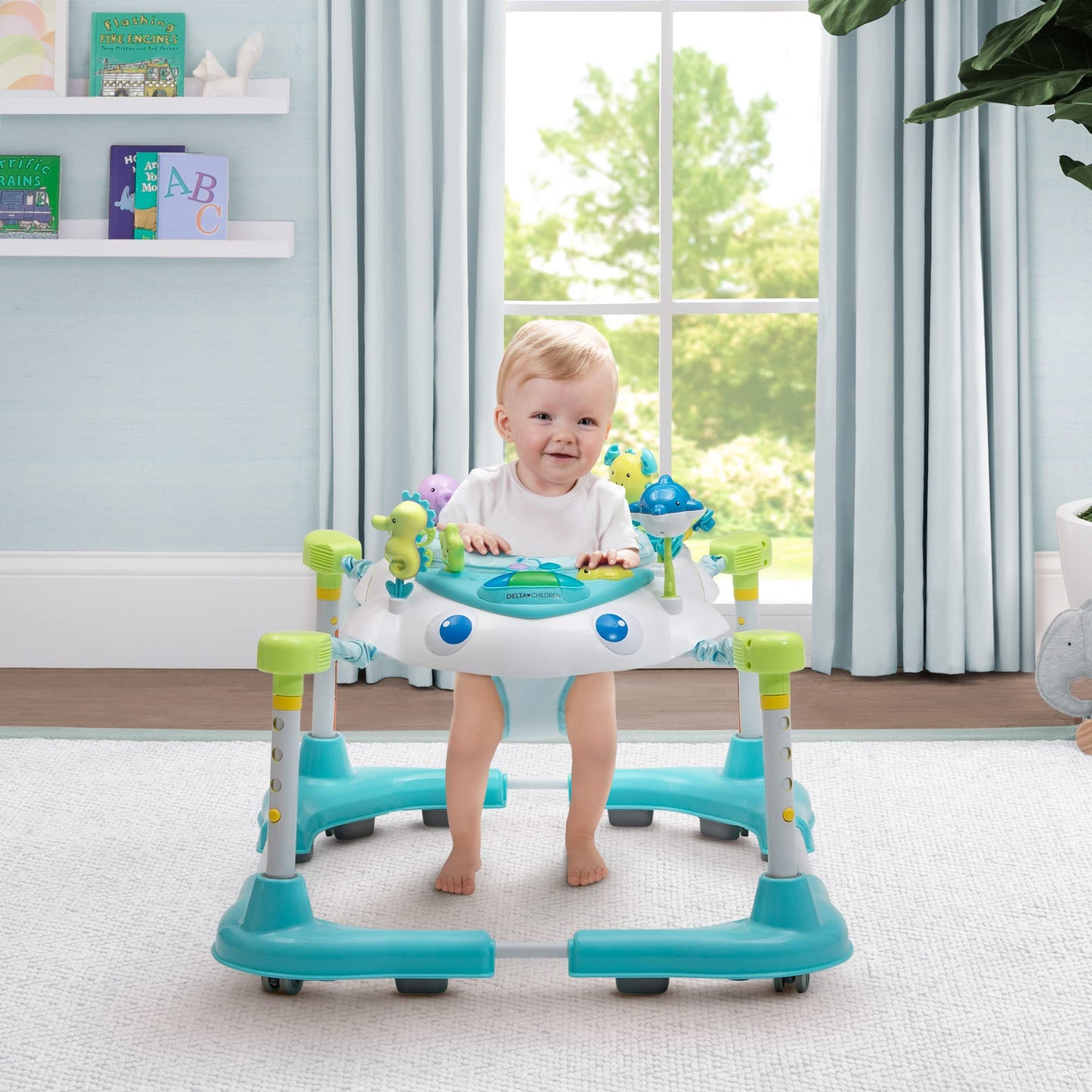 Delta Children Learn2Walk Balancer Baby Walker, Blue Ocean Adventure