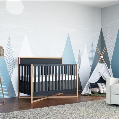 Dream On Me Owen 5-in-1 Convertible Crib in White Oak, Greenguard Gold & JPMA Certified Baby Crib, Converts from Crib to Toddler Bed, Day Bed, Kids Sofa & Full Size Bed