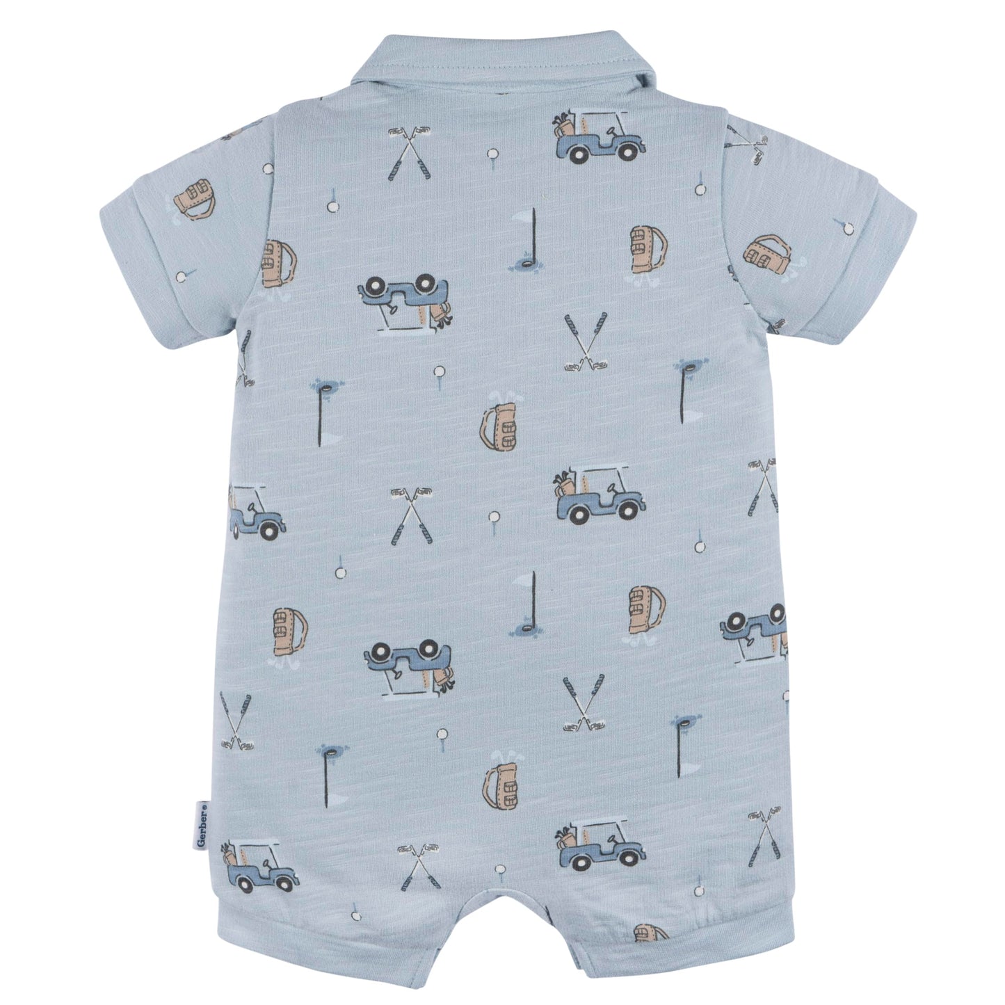 Gerber Baby Boys' Cotton Polo Romper