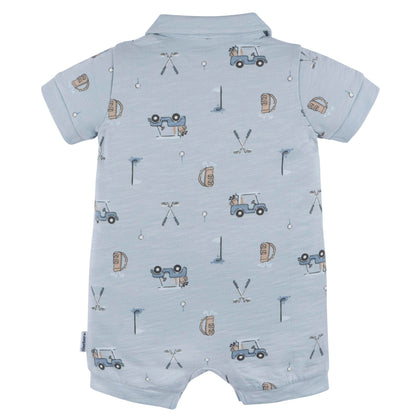 Gerber Baby Boys' Cotton Polo Romper