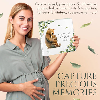 Keepsake Memory Book for Baby Boy Girl, First 5 Year Baby Book, Milestone Book That Captures Every Significant Event From Birth to Age 5, Gender Neutral Journal Scrapbook Photo Album