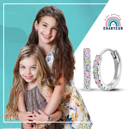 Chanteur Hypoallergenic Huggie Earrings for Girls & Women - Small Hoop Design, Perfect for Teens & Kids