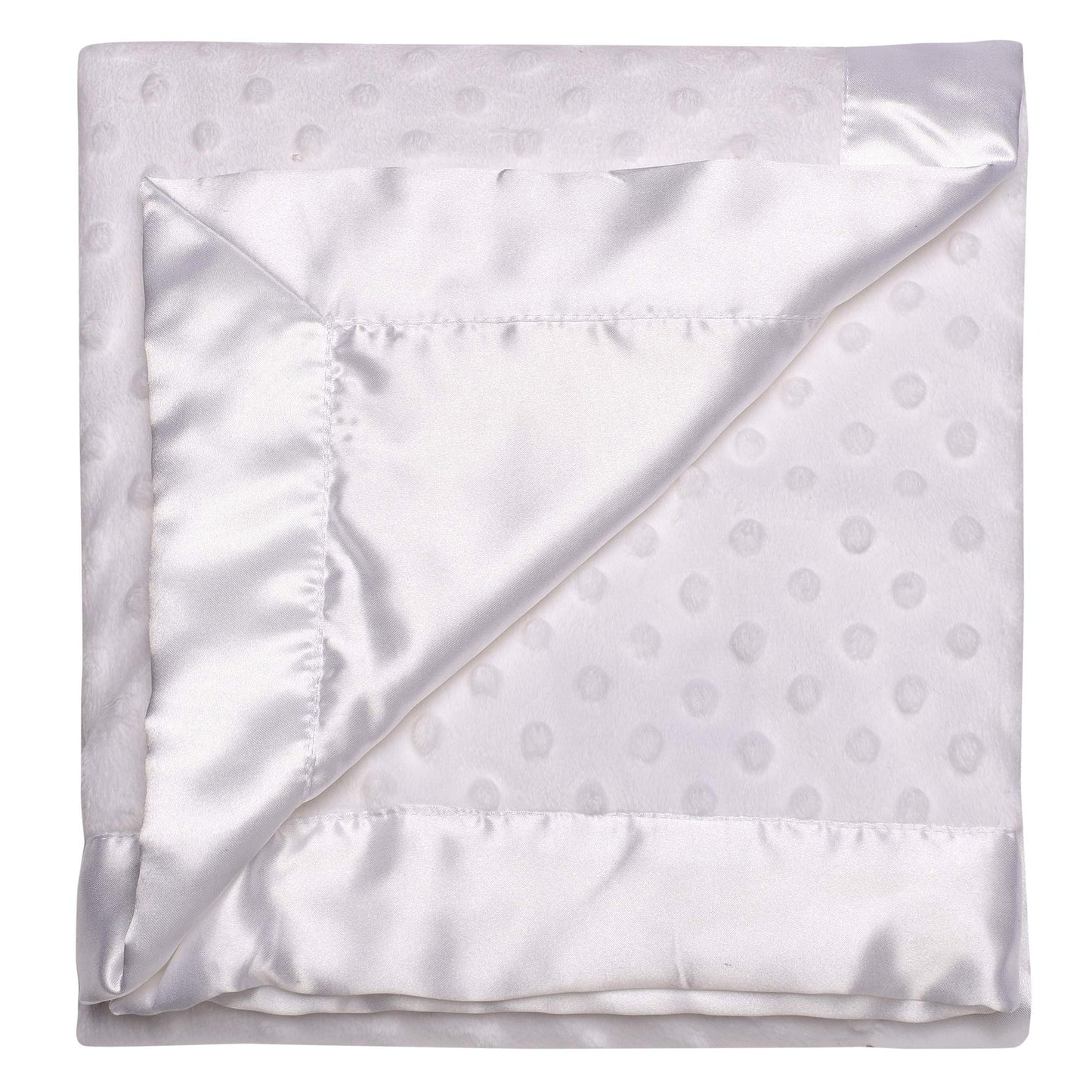 Baby Starters Textured Dot Blanket with Satin Trim, Pink 30" x 40"