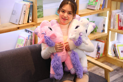 43" Giant Unicorn Stuffed Animal, Unicorn Plush Pillow Toys Big Plushy Fluffy, Gift for Girls Kids Boys Girlfriend, White & Purple