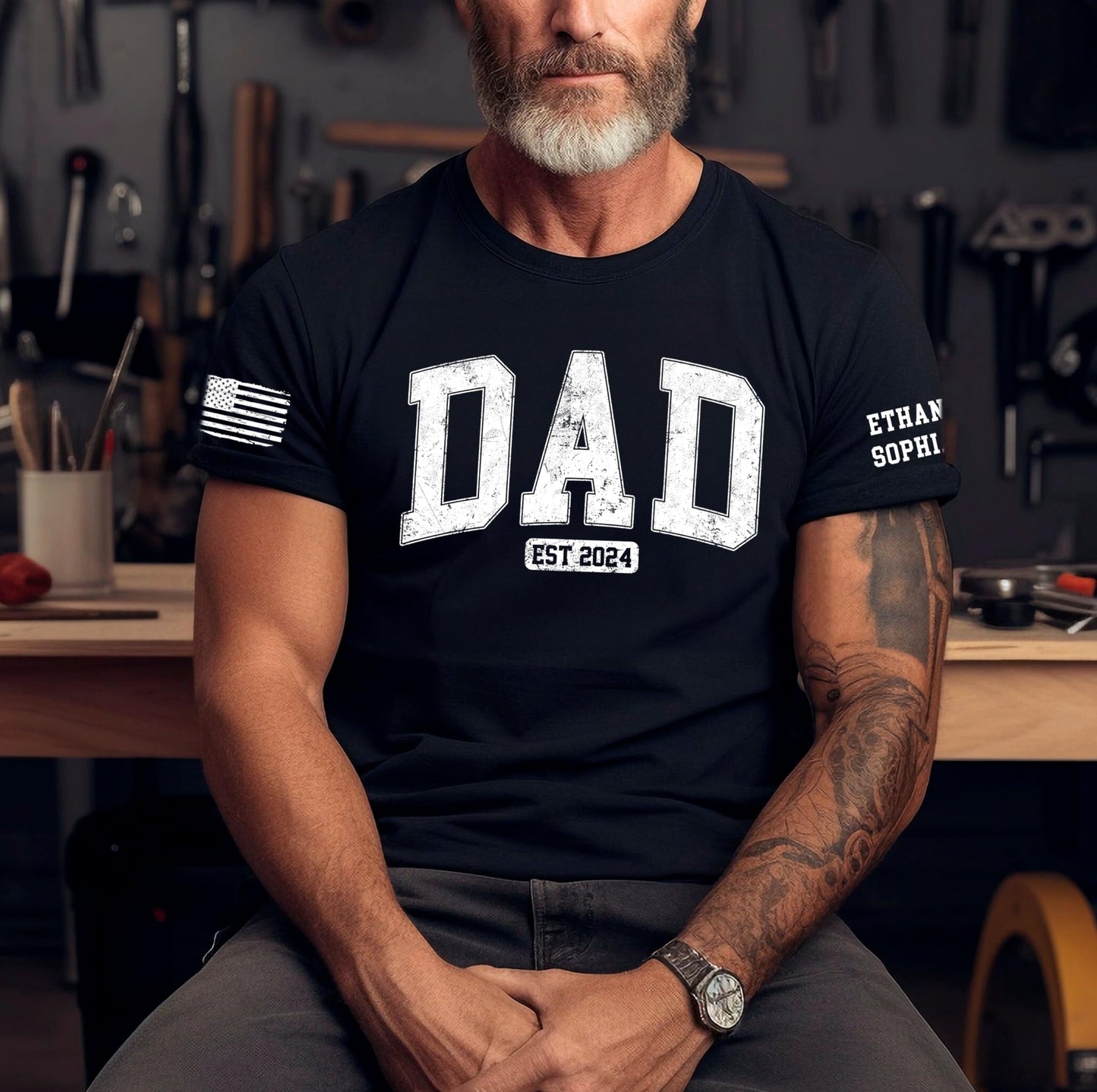 Personalized Custom Grandpa Shirt, Fathers Day Shirt Gifts for Grandpa, Gifts for Dad