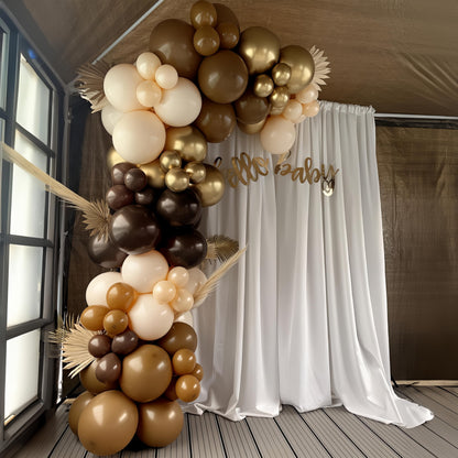 Dusty Blue Sage Green Balloon Arch Kit Slate Fog Blue Pastel Green White Sand Beige Gold Balloons Garland for Jungle Safari Birthday Baby Shower Wedding Party Decorations