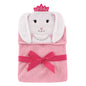 Hudson Baby Unisex Baby Cotton Animal Face Hooded Towel, Pretty Elephant, One Size