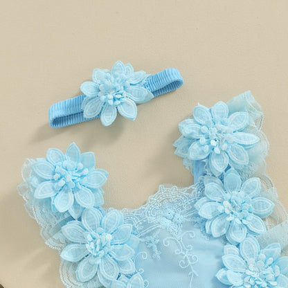 MERSARIPHY Newborn Baby Girl Boho Outfits Infant Lace Tulle Ruffle Bubble Romper Dress Jumpsuit Bodysuit Photoshoot Clothes