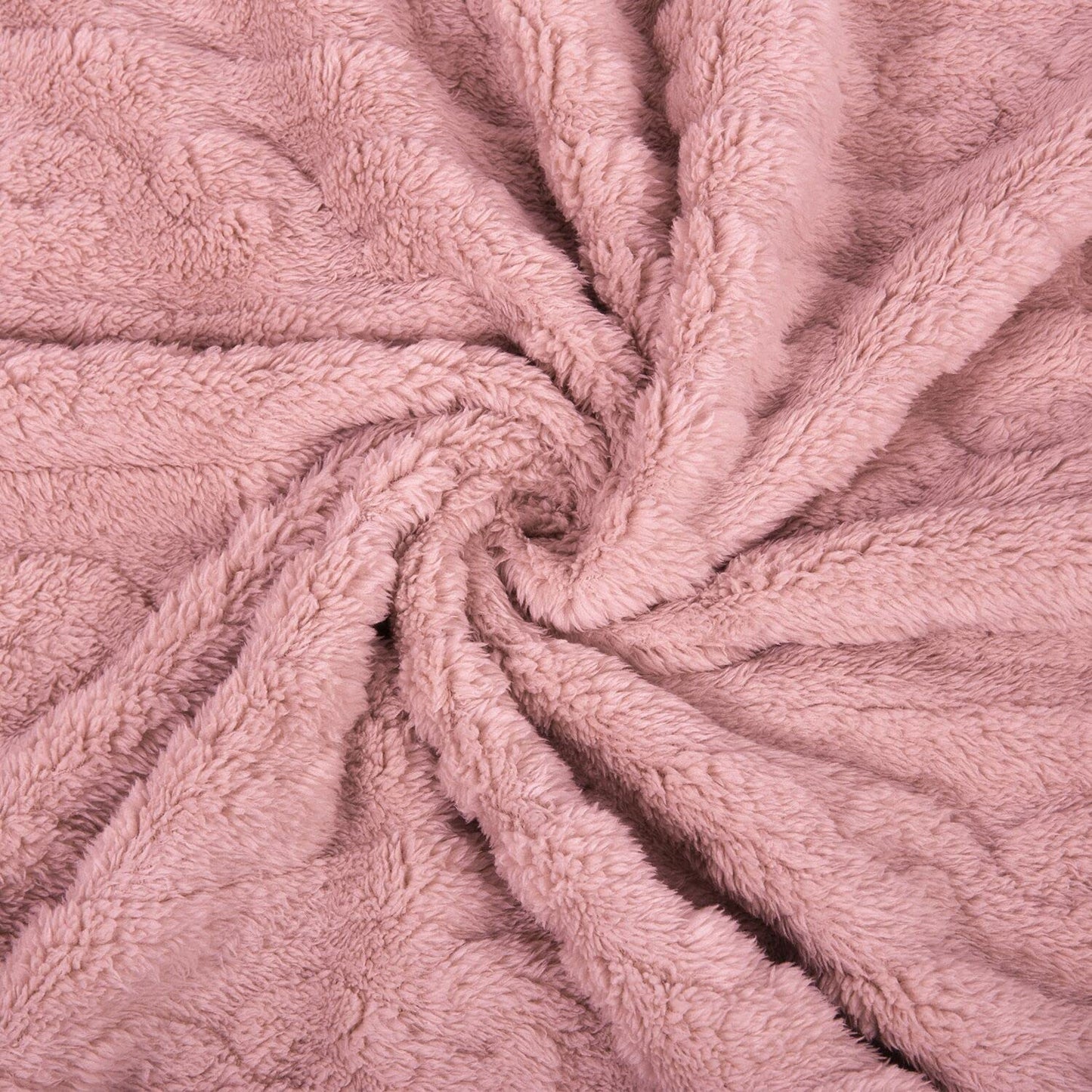HOMRITAR Baby Blanket for Girls Toddlers 3D Fleece Fluffy Fuzzy Blanket for Baby, Soft Warm Cozy Fleece Blanket, Infant or Newborn Receiving Blanket 330GSM (30 x 40 Inch, Pink)