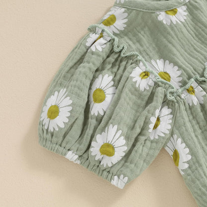 FIOMVA Summer Chicken Baby Clothes Newborn Baby Girl Farm Outfit Toddler Short Sleeve Bubble Romper Infant Bodysuit