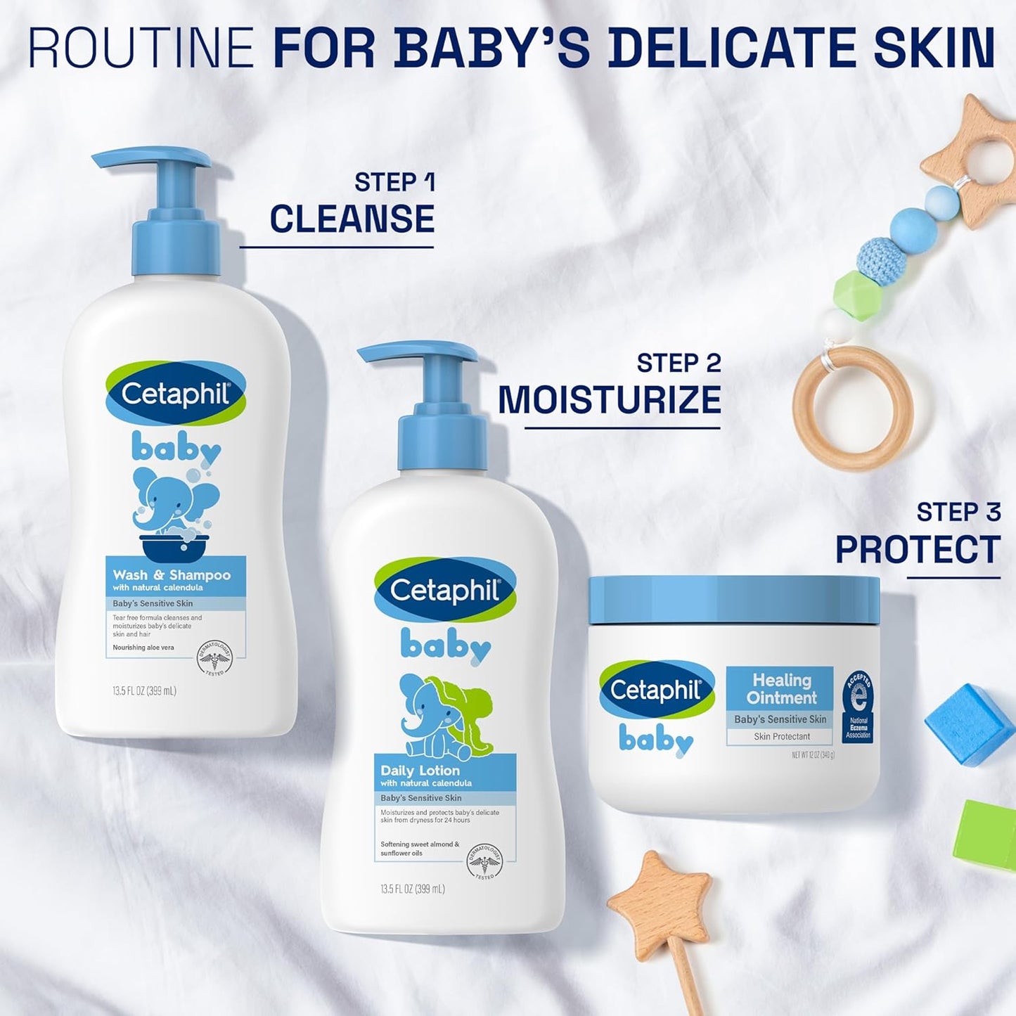 Cetaphil Baby Healing Ointment, Diaper Rash Ointment Soothes and Protects Baby's Irritated Skin, Skin Protectant For Dry Skin, 12oz