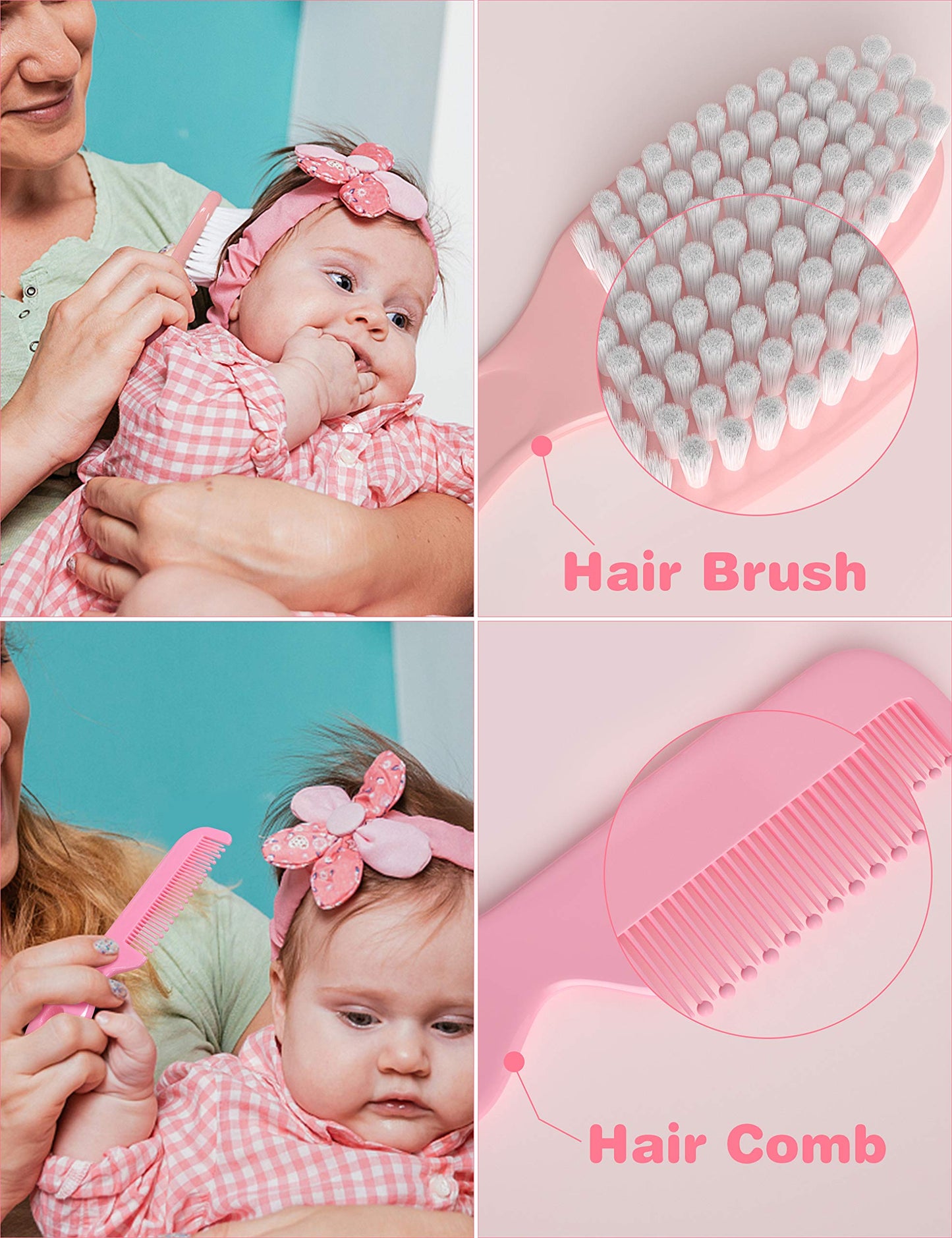 OTTOLIVES Baby Healthcare and Grooming Kit, 24 in 1 Baby Electric Nail Trimmer Set Newborn Nursery Health Care Set for Newborn Infant Toddlers Baby Boys Girls Kids (0-3 Years+) (Green)