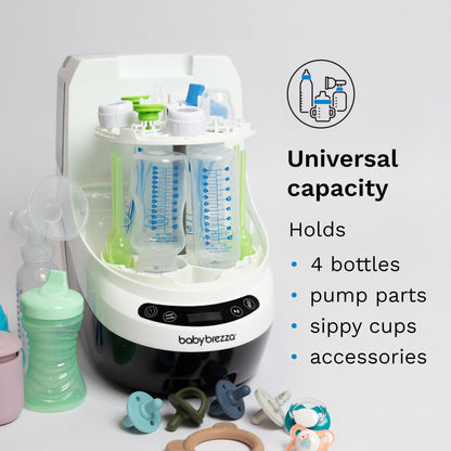 Baby Brezza Bottle Washer Pro - Baby Bottle Washer, Sterilizer + Dryer - All in One Machine Cleans Bottles, Pump Parts, & Sippy Cups - Replaces Hand Washing, Bottle Brushes and Drying Racks