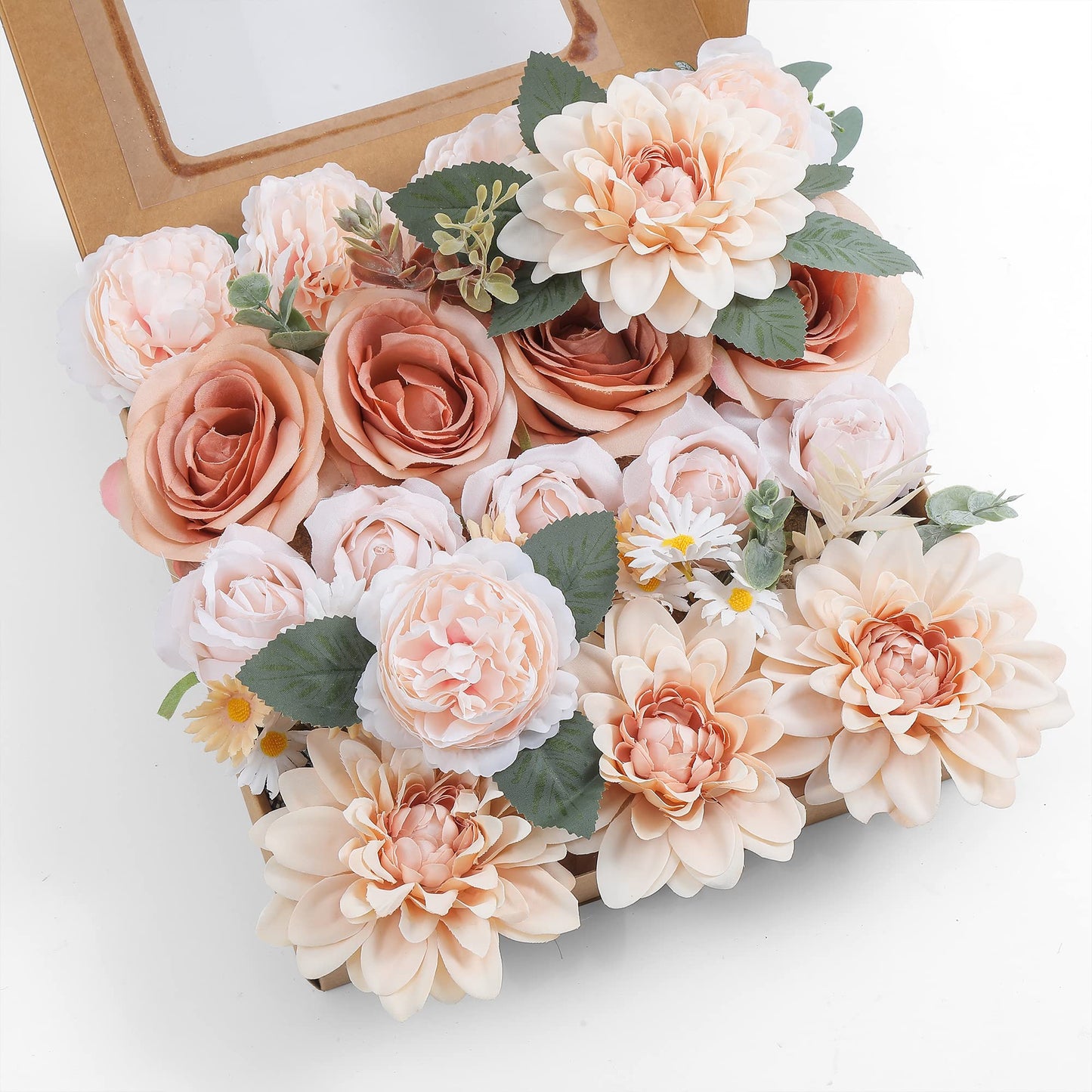 Artificial Flowers Combo, Fake Flowers for DIY Tables Centerpieces Baby Shower Bridal Shower Wedding Bouquet Arrangements Party Candle Holder Cake Decor Flower Home Decorations
