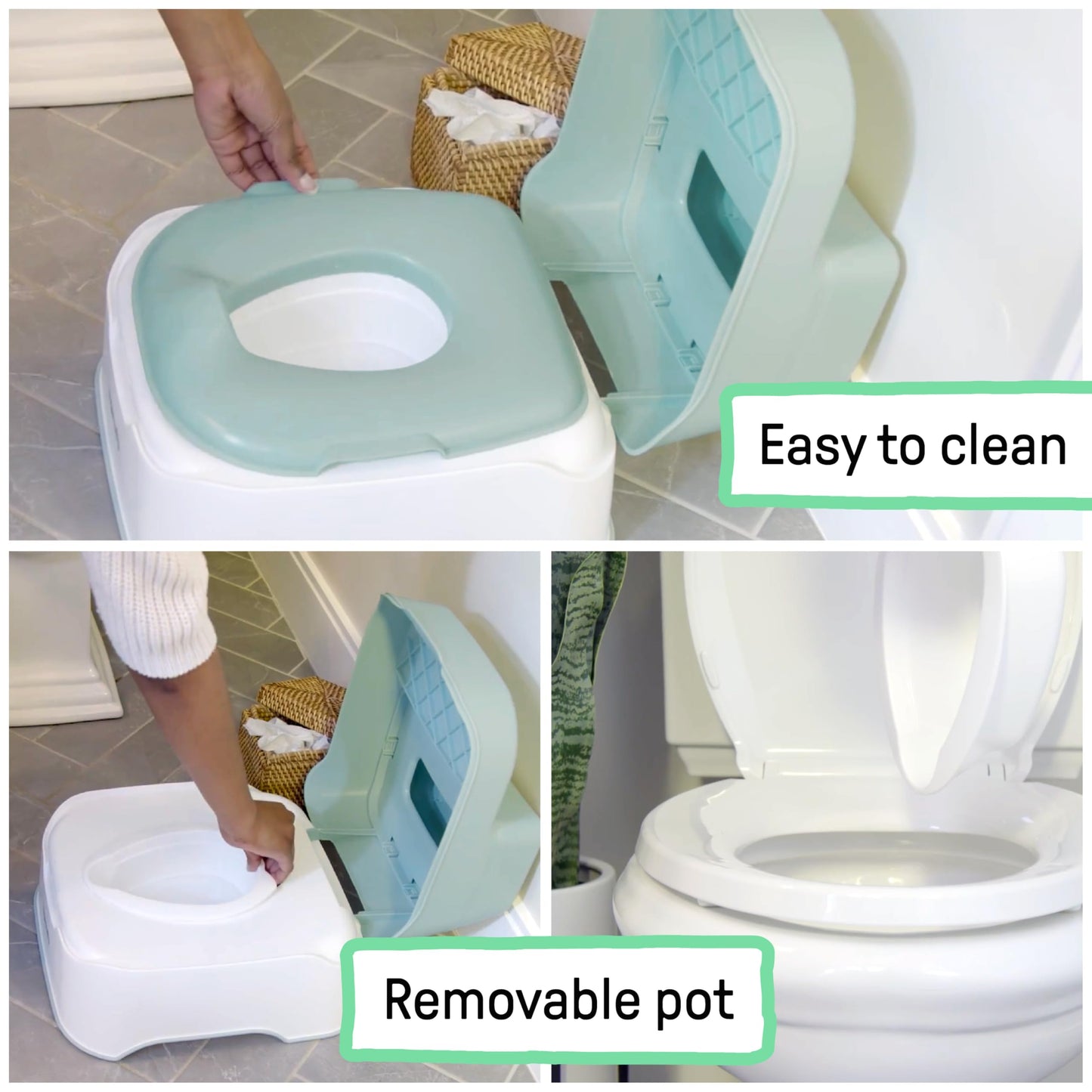 Ingenuity Prepare to Potty 3-in-1 System - Potty Training Toilet, Topper, Step Stool, Easy Setup, Pink, for Toddlers 18 Months+