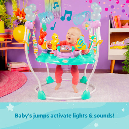 Bright Starts Disney Baby Finding Nemo Sea of Activities Baby Activity Center Jumper with Interactive Toys, Lights, Songs & Sounds, 6-12 Months (Blue)