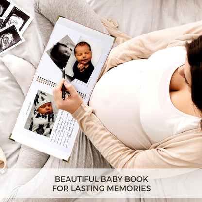 Keepsake Baby Memory Book for Boys and Girls – Timeless First 5 Year Baby Book – Neutral Journal Scrapbook or Photo Album - Record a Milestone for Every Event from Birth to Age 5