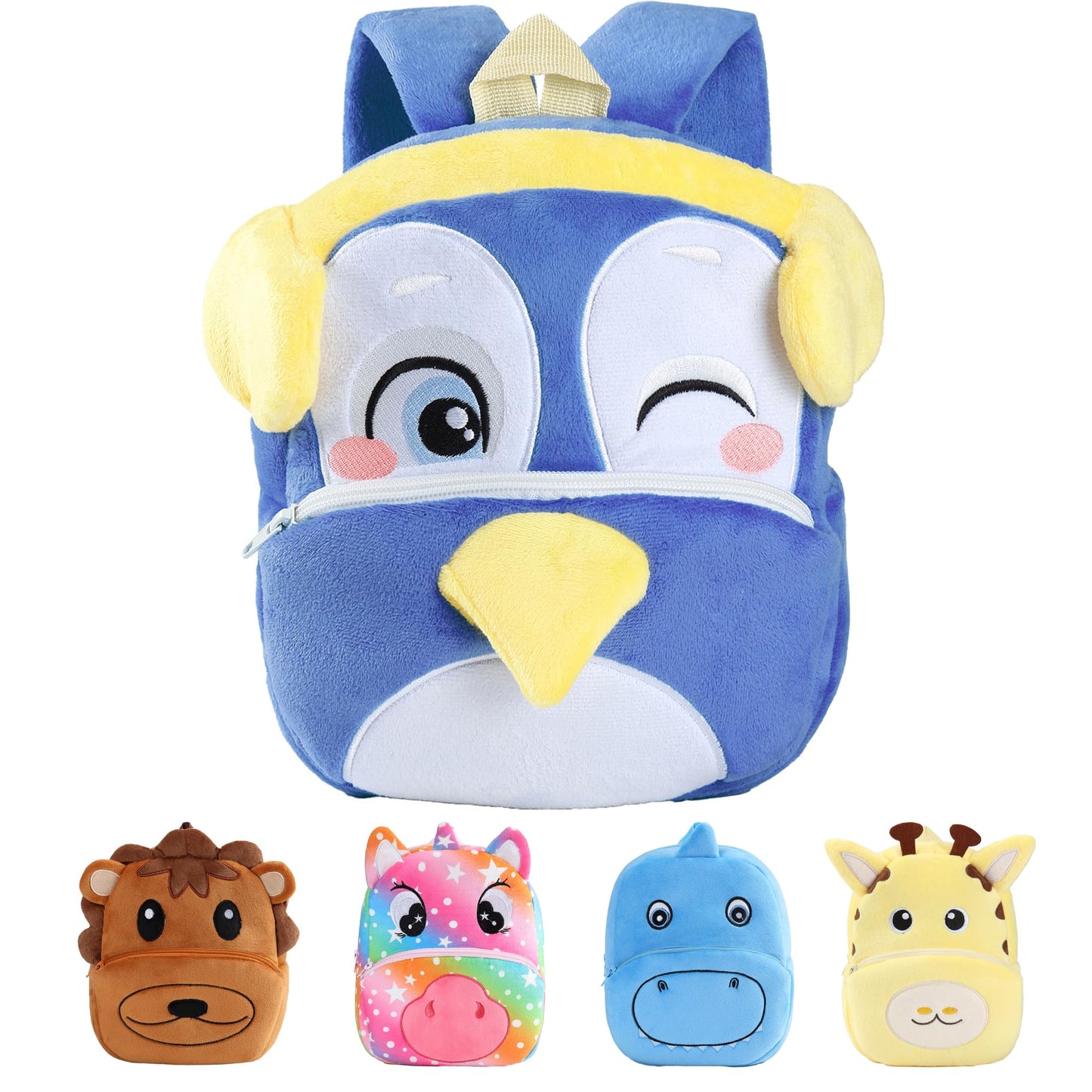 MICHLEY Toddler Backpack Plush Animal SchoolBag Cartoon Girls Travel Bag Mini Baby Daypack for Kids Kindergarten Pre School Bags, Cow