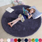 Pink Round Area Rugs 6Ft for Bedroom Living Room, Big Fluffy Shag Circle Rug for Kids Playroom, Cute Preppy Room Decor for Teen Girls, Cozy Fuzzy Furry Plush Carpets for Baby Nursery, Dorm, Classroom