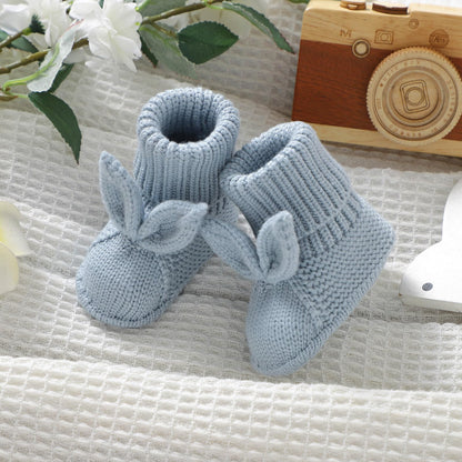 Baby Booties Newborn First Walkers Soft Knit Boots Warm Knitted Crib Shoes for Boy Girl Crochet Infant Sock
