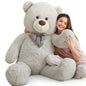 MaoGoLan Giant Big Teddy Bear 4 Feet 47 inch Life Size Tan Plush Bear Brown Stuffed Animal for Children Boyfriend