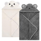 Baby Hooded Towel, 2 Pack Cotton Baby Towel Set, 31 X 31 Inch Super Soft Baby Bath Towel for Infants, Toddlers and Newborn (Panda)