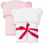 Set of 2 Hooded Baby Towels – White and Grey – Luxurious, Large and Super Absorbent – 30 x 30 Inch – Soft and Suitable for Infants, Toddlers and Kids – 400 GSM