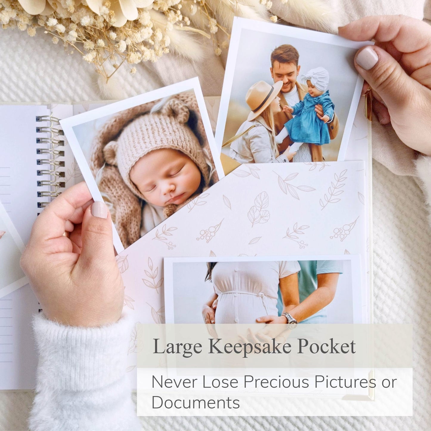 Baby Book Keepsake Boy or Girl Timeless Baby Memory Book First 5 Years for Baby Shower Gender Neutral Baby Scrapbook New Mom Gift Baby Journal from Birth to Age 5 Milestone Book Sage Green