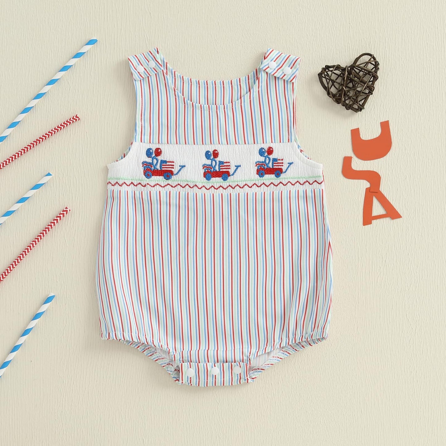 Baby Girl Pumpkin Embroidery Jumpsuit Halloween Sleeveless Round Neck Plaid Tank Romper